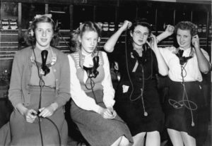 Telphone operators, circa 1920s. Taken by an unidentified photographer Ref: PAColl-5469-047